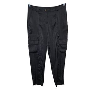 Guess Womens Mid Rise Satin Military Pants